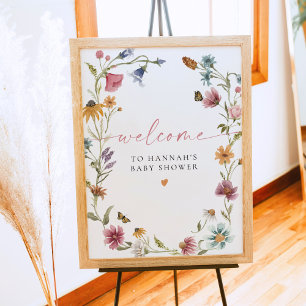 CAMILLA Boho Wildflower Girl Baby Showerへようこそ ポスター