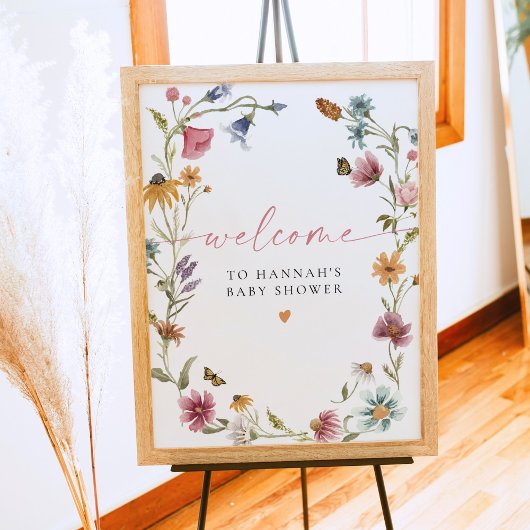 CAMILLA Boho Wildflower Girl Baby Showerへようこそ ポスター