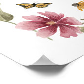 CAMILLA Boho Wildflower Girl Baby Showerへようこそ ポスター (角)