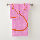 Camilla Repeating Name Pattern  バスタオルセット (インサイチュ)