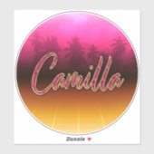 Camilla Vorname Name golden pink Aufkleber Sticker シール (シート)