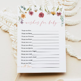 CAMILLA Wildflowerがベビーゲームカードを希望 招待状