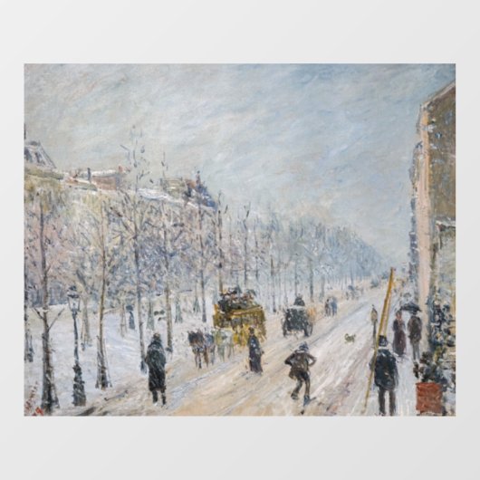 Camille Pissarro – 外側の大通り、雪効果 ウィンドウサイン (シート)