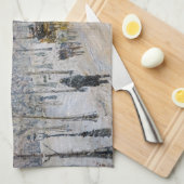 Camille Pissarro – 外側の大通り、雪効果 キッチンタオル (四つ折り)