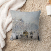Camille Pissarro – 外側の大通り、雪効果 クッション (Blanket)