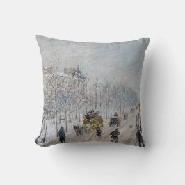 Camille Pissarro – 外側の大通り、雪効果 クッション
