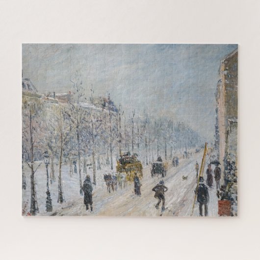 Camille Pissarro – 外側の大通り、雪効果 ジグソーパズル (横)