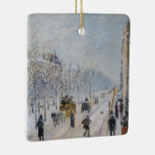 Camille Pissarro – 外側の大通り、雪効果 セラミックオーナメント (右)