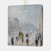 Camille Pissarro – 外側の大通り、雪効果 セラミックオーナメント (左)