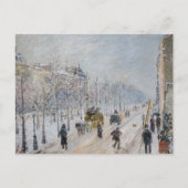 Camille Pissarro – 外側の大通り、雪効果 ポストカード (正面)