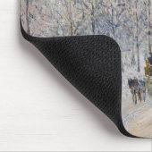 Camille Pissarro – 外側の大通り、雪効果 マウスパッド (コーナー)