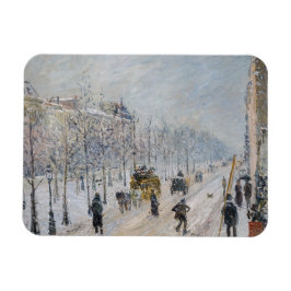 Camille Pissarro – 外側の大通り、雪効果 マグネット