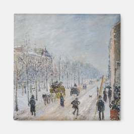 Camille Pissarro – 外側の大通り、雪効果 マグネット