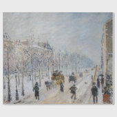 Camille Pissarro – 外側の大通り、雪効果 ラッピングペーパー (フラット)