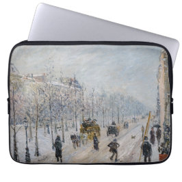 Camille Pissarro – 外側の大通り、雪効果 ラップトップスリーブ