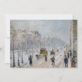 Camille Pissarro – 外側の大通り、雪効果 招待状