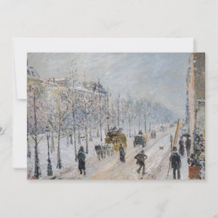 Camille Pissarro – 外側の大通り、雪効果 招待状