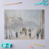 Camille Pissarro – 外側の大通り、雪効果 薄葉紙 (クラフト)