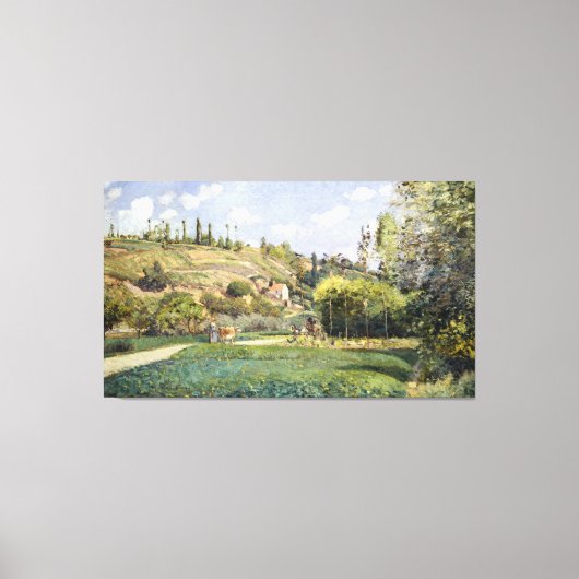 Camille Pissarro A Cowherd at Valhermeil, Auvers-s キャンバスプリント (正面)