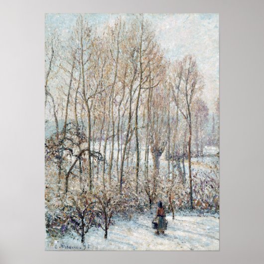 Camille Pissarro Morning Sunlight on the Snow ポスター (正面)
