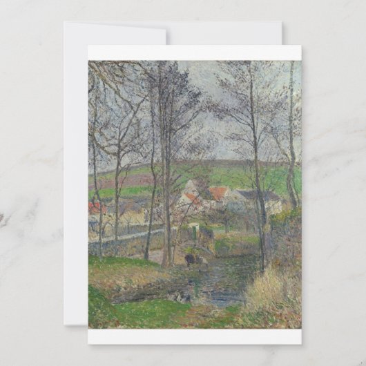 Camille Pissarro - Osnyのヴィオスネの河岸 招待状 (正面)