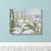 Camille Pissarro - Rabbit Warren at Pontoise, Snow キャンバスプリント (インサイチュ (ウッドフロア))