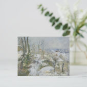 Camille Pissarro - Rabbit Warren at Pontoise, Snow ポストカード (スタンド正面)