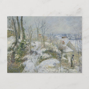 Camille Pissarro - Rabbit Warren at Pontoise, Snow ポストカード