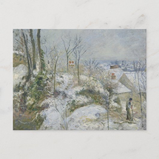 Camille Pissarro - Rabbit Warren at Pontoise, Snow ポストカード (正面)