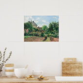 Camille Pissarro The Artist's Garden at Eragny ポスター (キッチン)