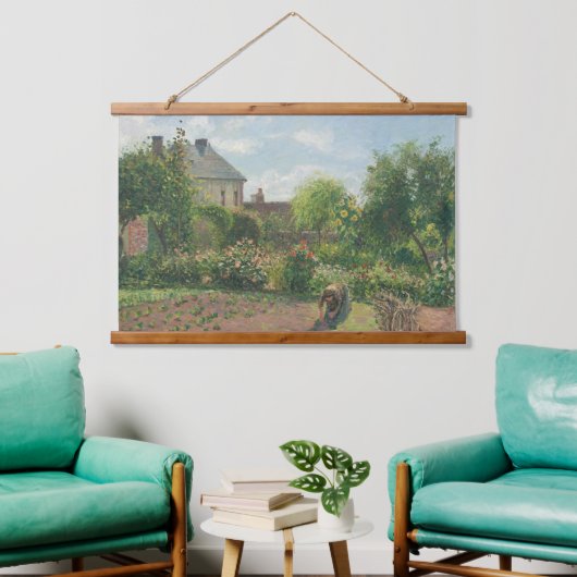 Camille Pissarro The Artist's Garden At Eragny Art 吊り下げ型タペストリー (リビング)