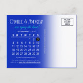 Camille Winter Snowflakes日付写真を保存 案内ポストカード (裏面)