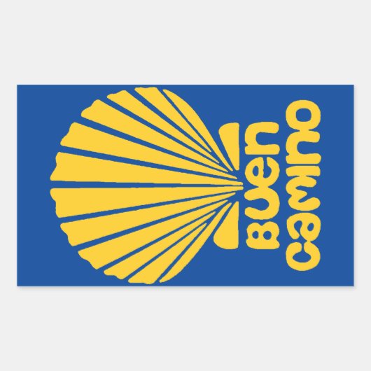 Camino de Santiagoスタンプ 長方形シール (正面)