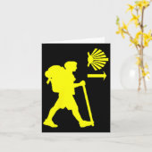 Camino De Santiago De Compostela Spain Pilgrim Hik カード (黄色い花)