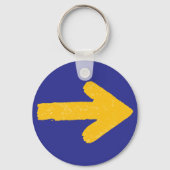 Camino de Santiago Keychain – 黄色の矢印とシェル キーホルダー (裏面)
