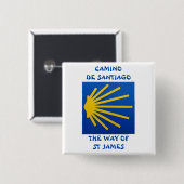 Camino de Santiago The way of st James 0001 缶バッジ (正面&裏面)