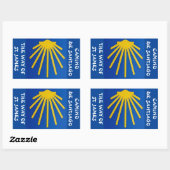 Camino de Santiago The way of st James 0001 長方形シール (シート)