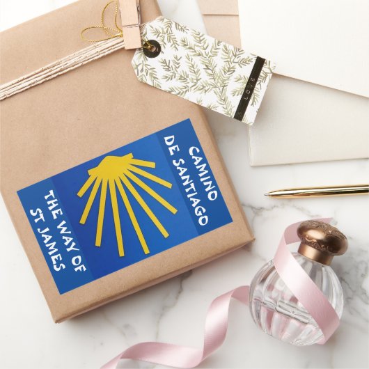 Camino de Santiago The way of st James 0001 長方形シール (ギフト)