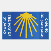 Camino de Santiago The way of st James 0001 長方形シール (正面)