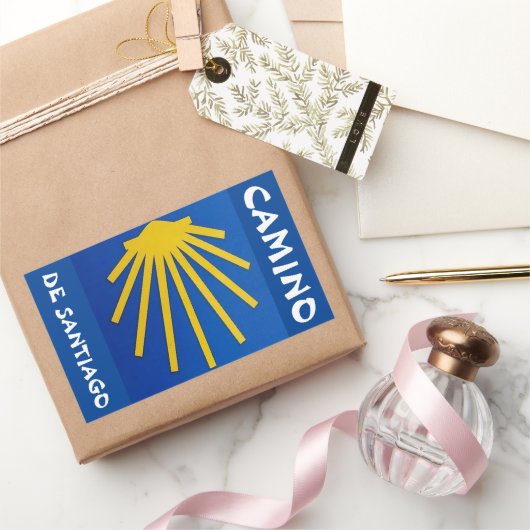 Camino de Santiago The way of st James 0002 長方形シール (ギフト)