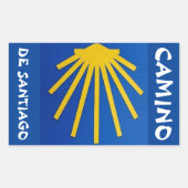 Camino de Santiago The way of st James 0002 長方形シール (正面)