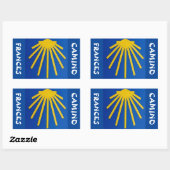 Camino de Santiago The way of st James 0003 長方形シール (シート)