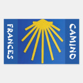 Camino de Santiago The way of st James 0003 長方形シール (正面)