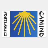 Camino de Santiago The way of st James 0013 長方形シール (正面)