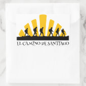 Camino de Santiago The way of st James 0041 長方形シール (バッグ)