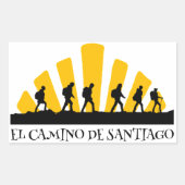 Camino de Santiago The way of st James 0041 長方形シール (正面)