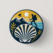 Camino de Santiago The way of st James 0056 缶バッジ (正面)