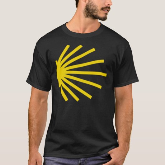 Camino De Santiago - Yellow Shell Trail Marker Ess Tシャツ (正面)