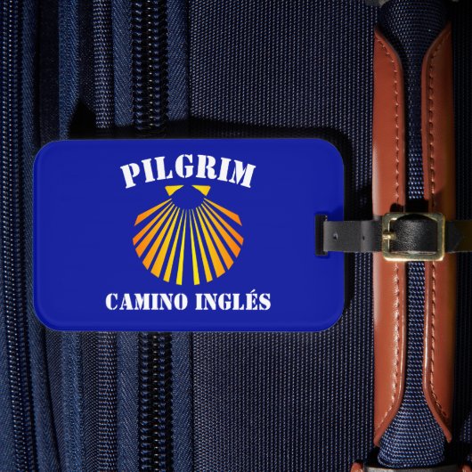 Camino Inglésの巡礼者 ラゲッジタグ (正面インサイチュ4)