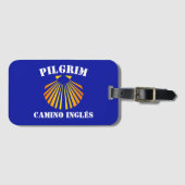 Camino Inglésの巡礼者 ラゲッジタグ (正面横)